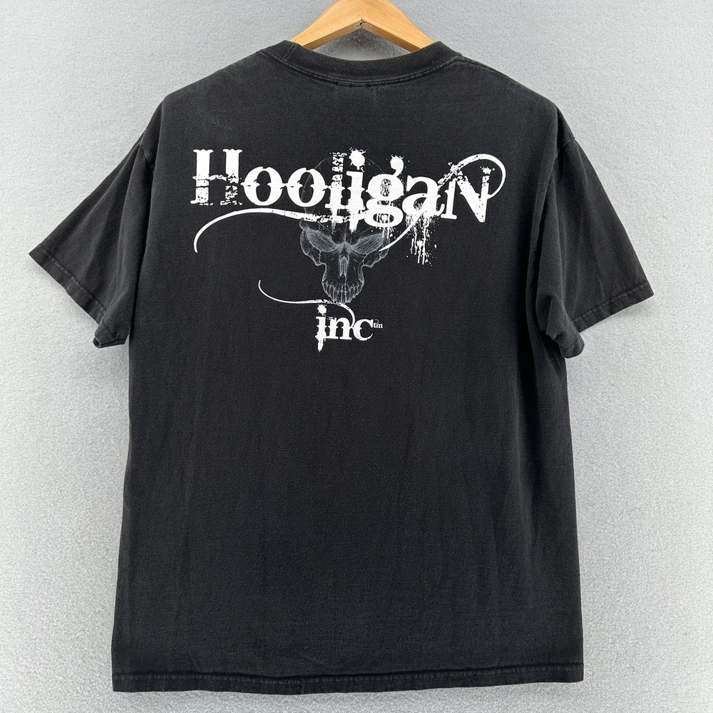 Y2K Hooligan Inc. Double Sided Tattoo Fleur de Lis Medieval Black Shirt L MMA - Picture 8 of 8